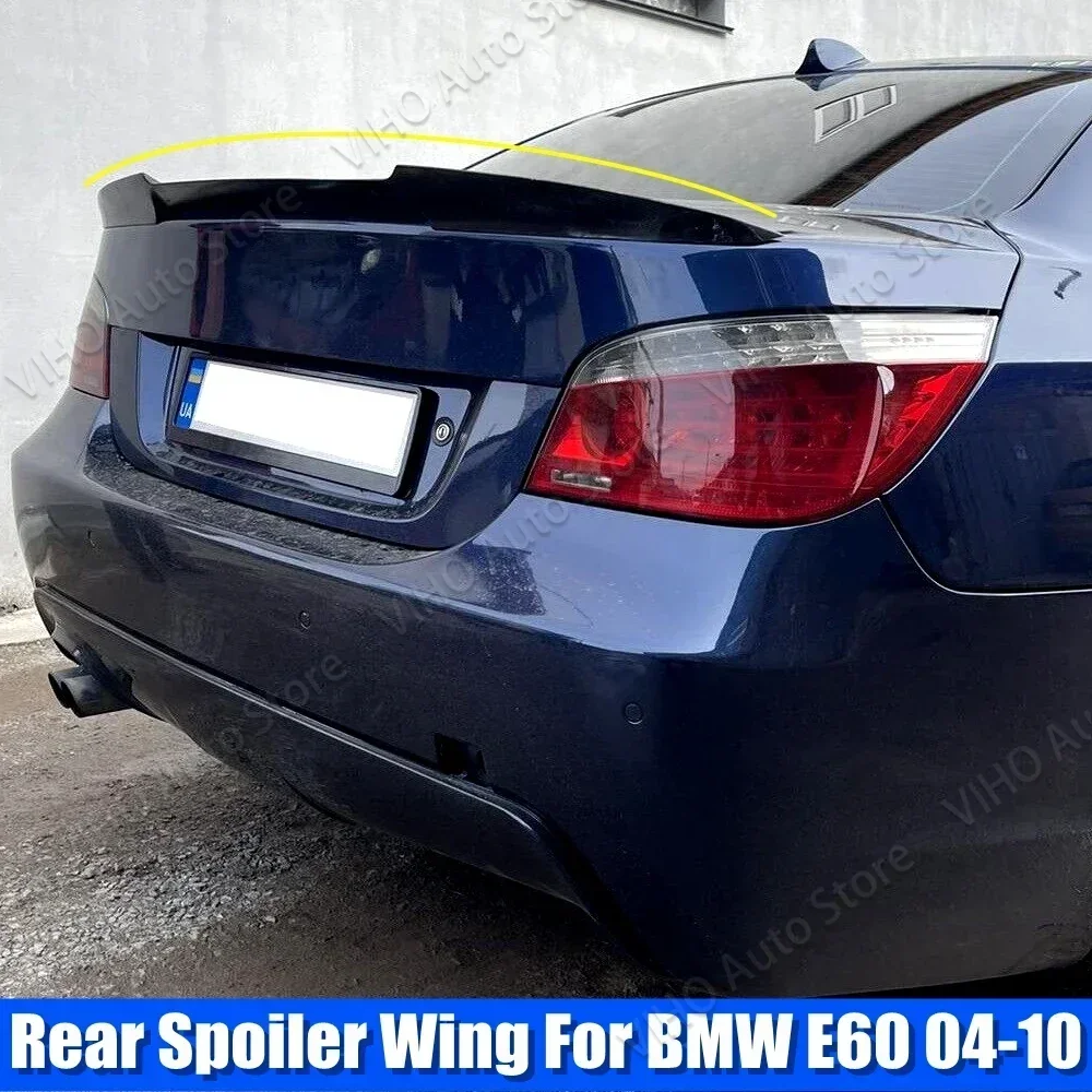 For BMW 5 Series E60 M4 Style Rear Spoiler Car Rear Trunk Spoiler Splitter Tail Wing 5 Series 520i 520d 525i 530i 530d 2004-2010