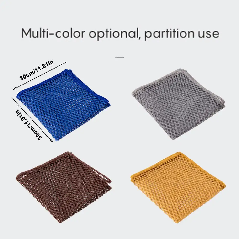 Mesh Cleaning Dishcloth Multipurpose Kitchen Grid Dishwashing Towel Reusable Cleaning Wipes Non-stick Oil Cleaning Rag