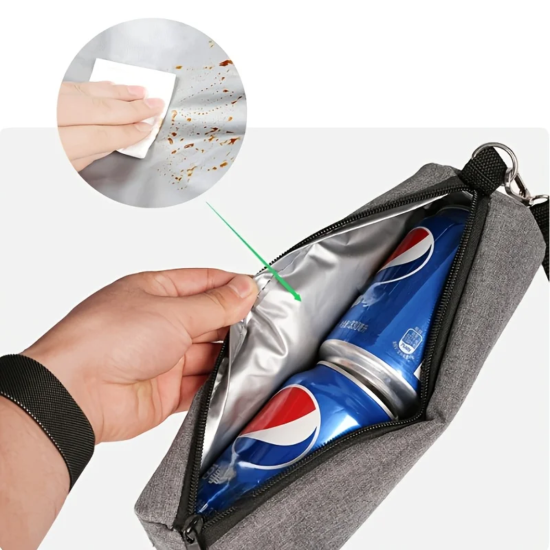 New cylindrical insulated bag, insulated handbag, cold drink portable bag, suitable for camping, traveling, cycling, and parties