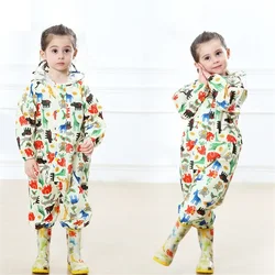 Children's Raincoats Fashion Print Desing Waterproof Jumpsuit Kids Rain Pants For Baby Boys Girls 2-10 Y Overalls FM003