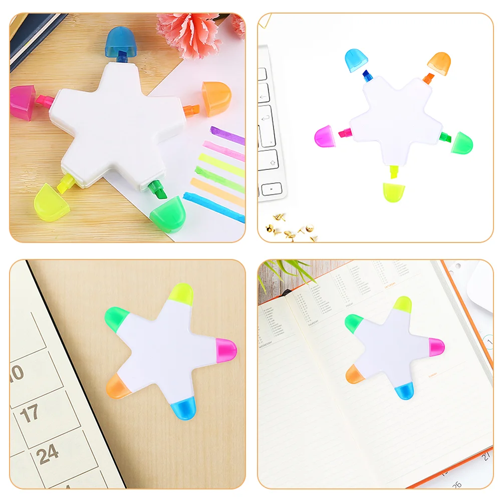 Marker für Kinder, fünfzackiger Stern, Textmarker, löschbare Textmarker, Notizen, Studentenkreide, Kunststoff