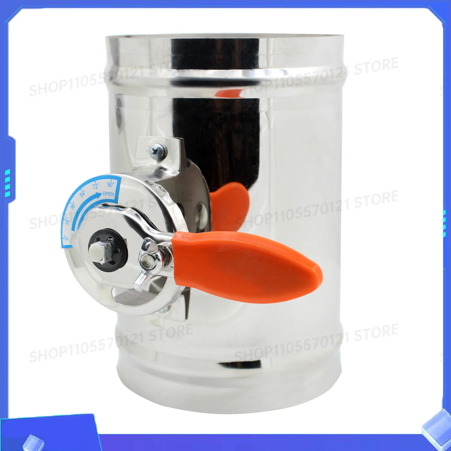 Manual air Damper Valve Ventilation Damper air Duct Vent Diameter 80 100 125 150 200 250 300 350 400 mm (Diameter 80mm)
