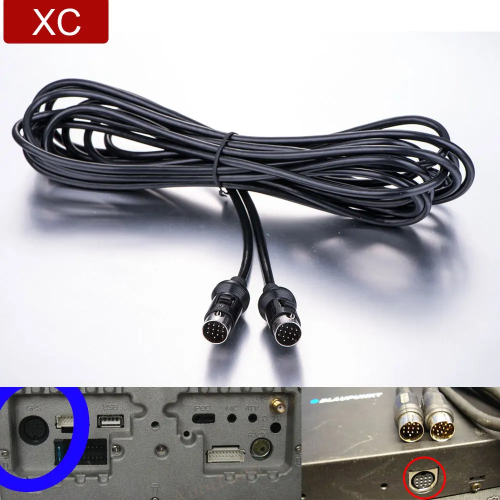 

13 Pin To 13 Pin Car CD Radio Male C-BUS DIN Cd Changer Data Extension Adapter Cable Cord For KENWOOD