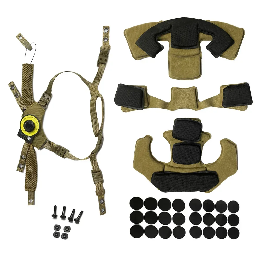 Wendy Helmet Suspension System Adjustable Tactical Helmet Suspension Lanyard FAST MICH Tactical Helmet Accessories Spongy Pad