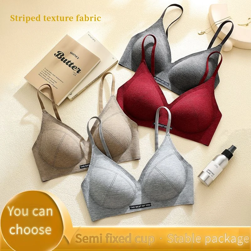 Push-Up Bralette with Semi-Fixed Cups - Seamless Wireless Lift Support Anti-Sagging & Back Beauty Design with Side Coverage