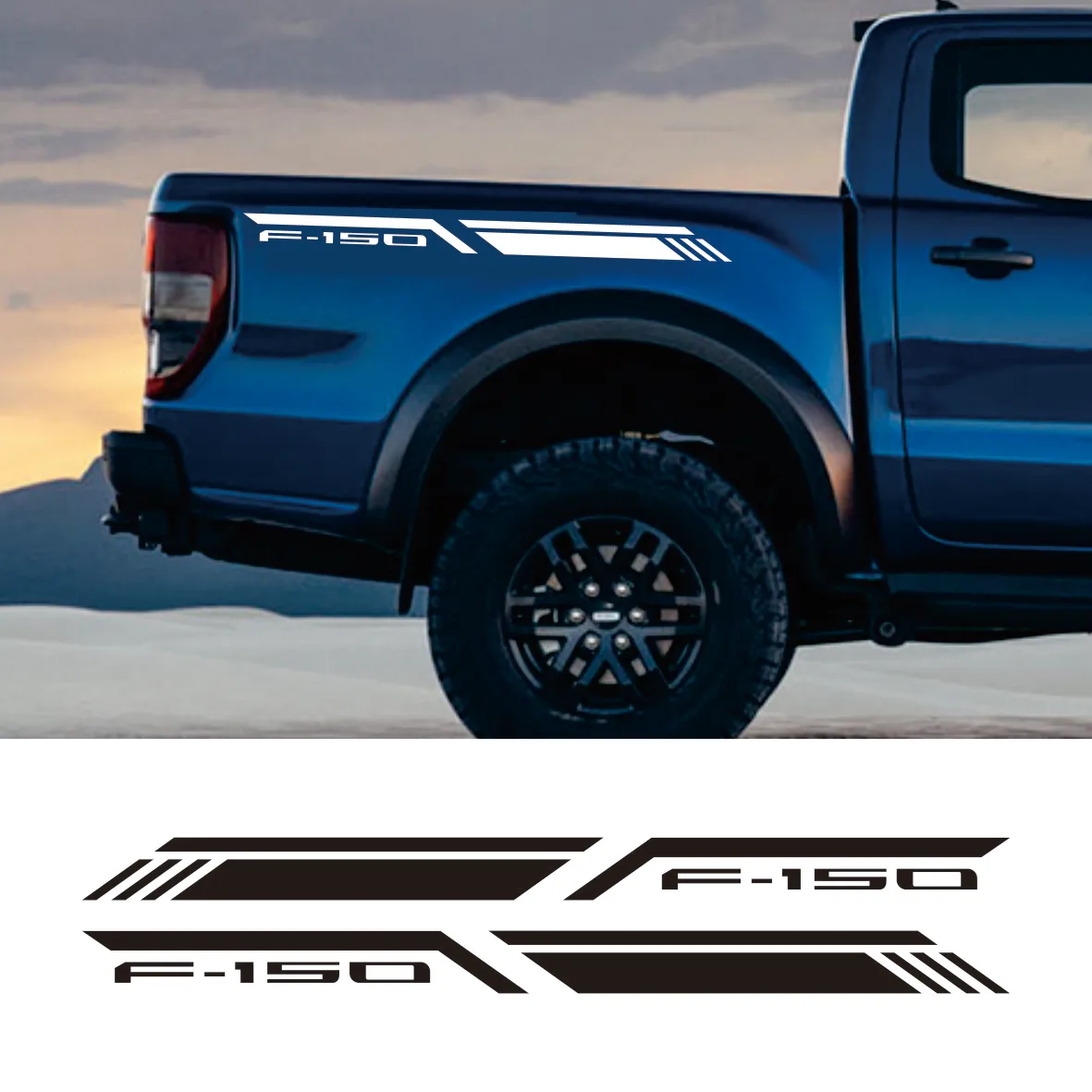 

2PCS for Ford F150 Raptor Lariat Limited Pickup Body Stickers Car 4X4 Off Road Truck Window Vinyl Auto Decals Pegatinas De Coche