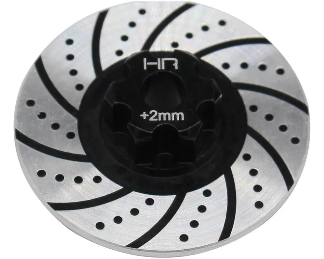 Hot Racing TRF10P202 Alum Brake Disc w/ Red Caliper +2mm Hub (4pcs) Rep TRA8356/8367 for 1/10 TRA 4-Tec 2.0/3.0