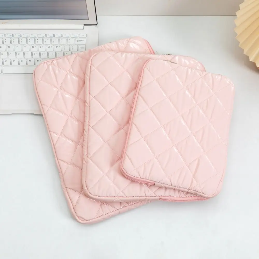 Bolsas para Computador com Design de Quilting Coreano 11/13/15 Polegadas, Bolsa Protetora para Tablet e Ultrabook