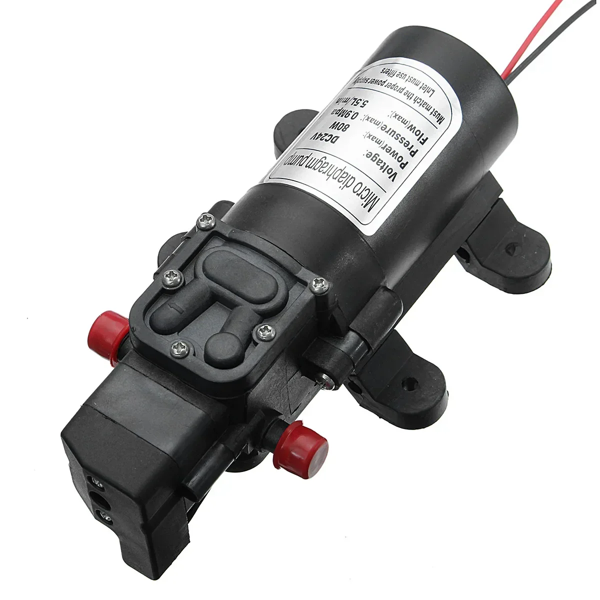 

DC 12V 100PSI 60W / 24V 130PSI 80W Electric Water Pump Micro High Pressure Diaphragm Water Pump Sprayer Car Wash