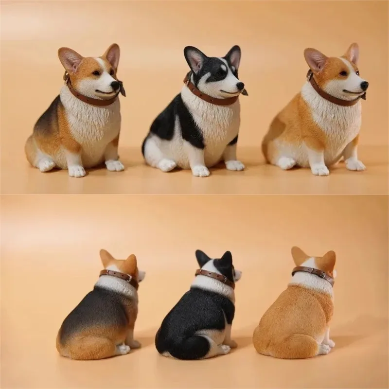 

JXK 1/6 Scale Simulation Creative Fat Cute Resin Corgi Pet Dog Model for12inch Action Figures Crafts Gift Ornament
