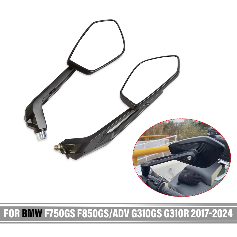 汎用バイクアクセサリー-cncリアビューミラー-サイドミラー-bmw-f850gs-adv-adventure-f750gs-g310r-g310gs-2017-2024対応