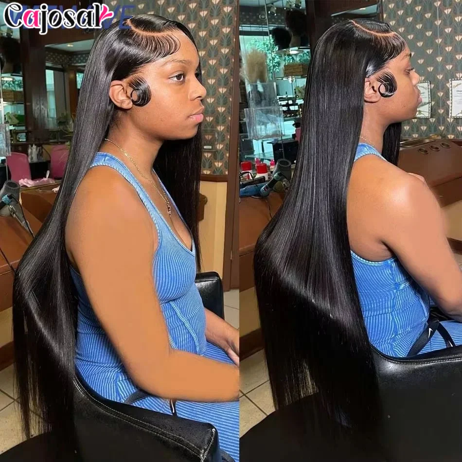 

30 36 дюймов 250 Плотность Bone Straight 13x6 Hd Кружевной фронтальный парик 13x4 Прозрачный кружевной фронт Предварительно выщипанные 100% человеческие волосы для женщин