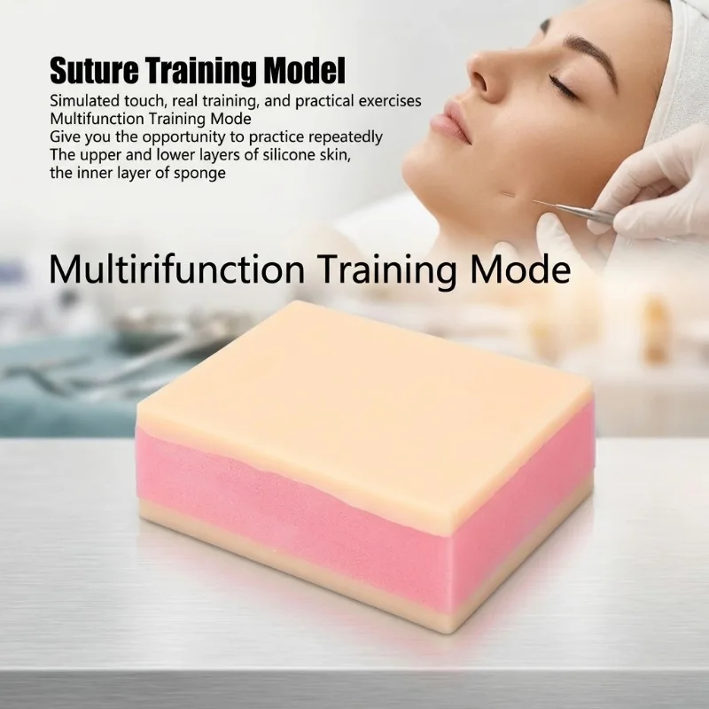 

Медицинский хирургический тренажер: силиконовый модуль-имитатор кожи для отработки навыков инъекций и наложения швов, модель для обучения клиническим навыкам