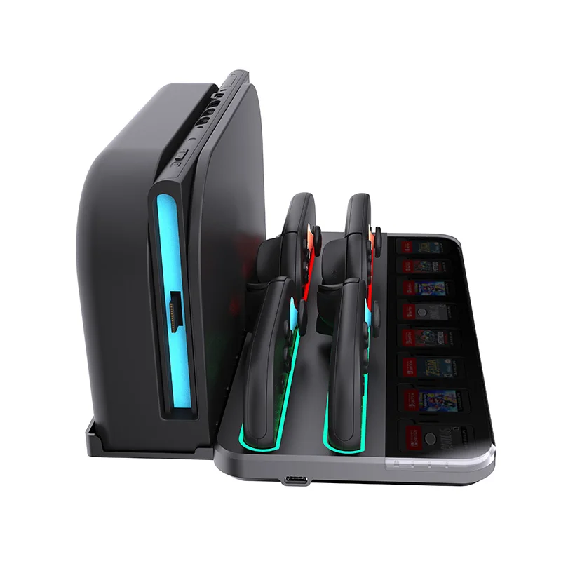 

Multi-Function Charging Station UT01 for Nintendo Switch 2 with 4 Charger Ports 8 Game Card Storage LED Indicators