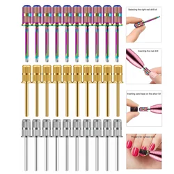 10pcs Sanding Band Shaft Nail Drill Bits Mandrels for Electric File Nail Sanders Manicure Pedicures Home Salon & Spa
