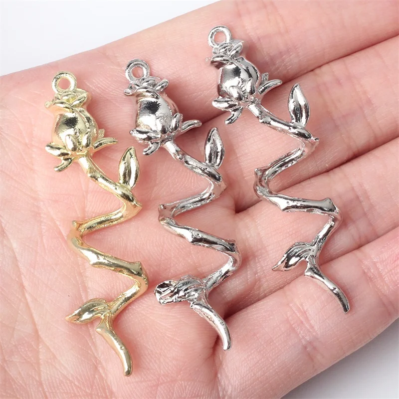 Newest 50pcs/lot cartoon rose flowers shape florals alloy flaoting locket charms doy jewelry earring/necklace accesspru