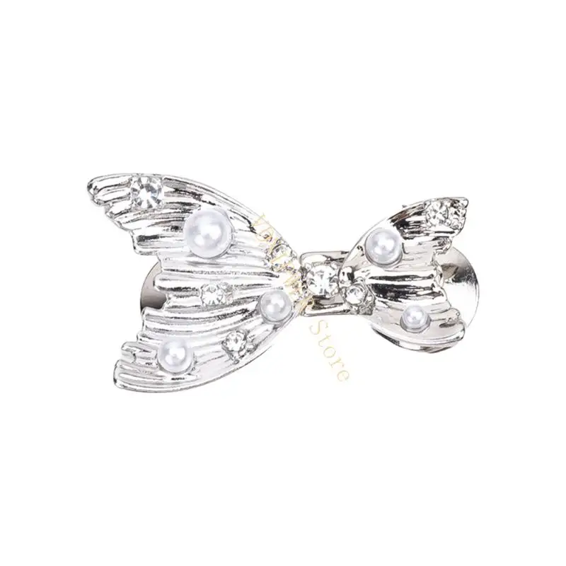 조절 가능한 No Sew Jeans Belt Clip Tail Rhinestones Pearls 허리 Cincher 액세서리 D08E