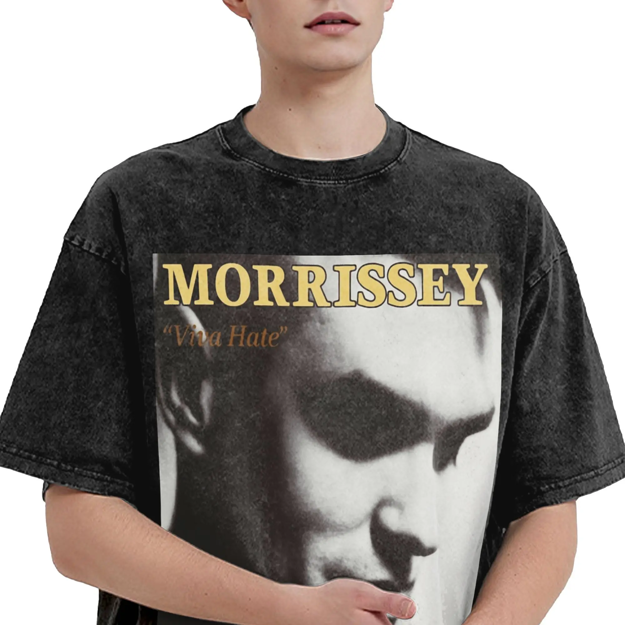 موريسي جولة 2025 تي شيرت رجالي من القطن الخالص تي شيرت عتيق برقبة دائرية تي شيرت سميثز ملابس قصيرة الأكمام فكرة هدية