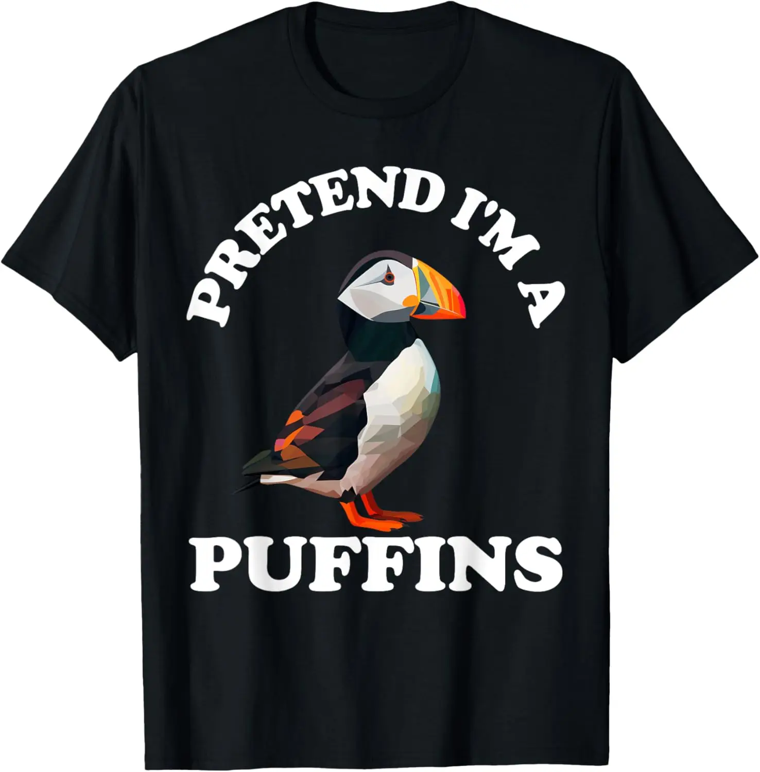 Pretend I'm A Puffins Bird Halloween Costume Crew Squad T-Shirt