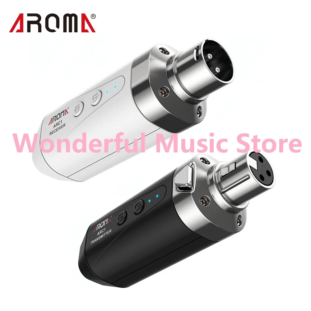 

Aroma ARC1 5.8GHZ Wireless Microphone System Rechargeable Transmitter Receiver 4 Channels Audio Mic Transmitter Receiver