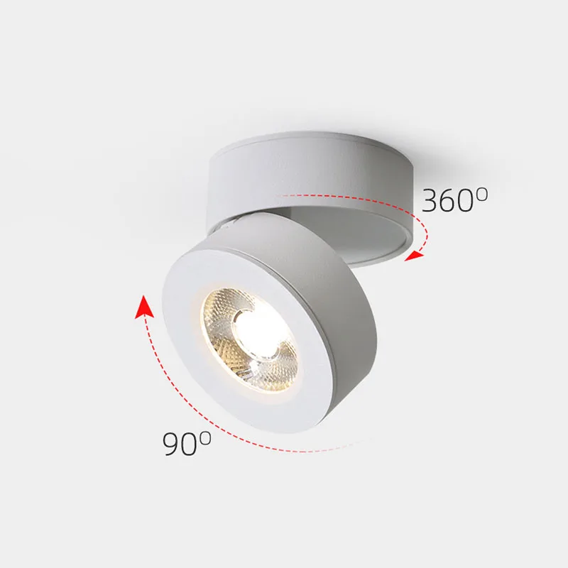 LED Surface Mounted Downlight Dimmable Ceiling Spot Adjustable 360 Rotating 7W 10W 12W Lamps For Home Indoor Lighting Fixture
