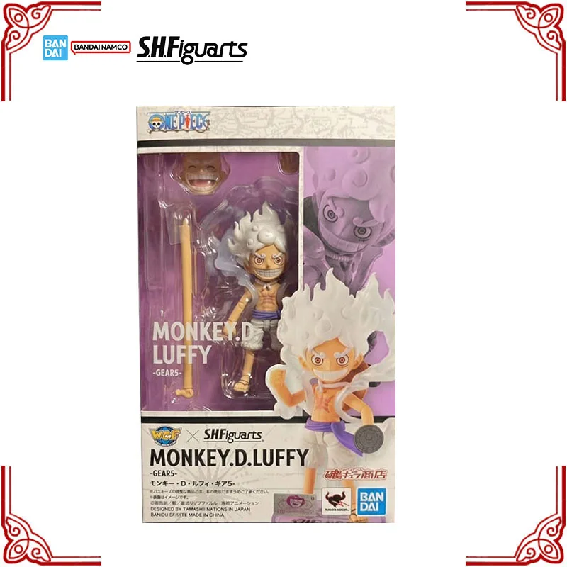 

In Stock Genuine Bandai One Piece Model Kit WCF SHF Monkey.D.Luffy Gear5 Anime Action Figure Collection Finished Model Toys Gift