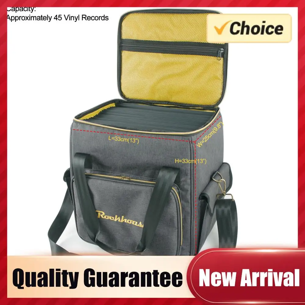 

12-inch LP Record Bag Portable Vinyl Storage Case Large Capacity Handbag for Vinyl Records & CDs Shoulder Bag /Handheld Design