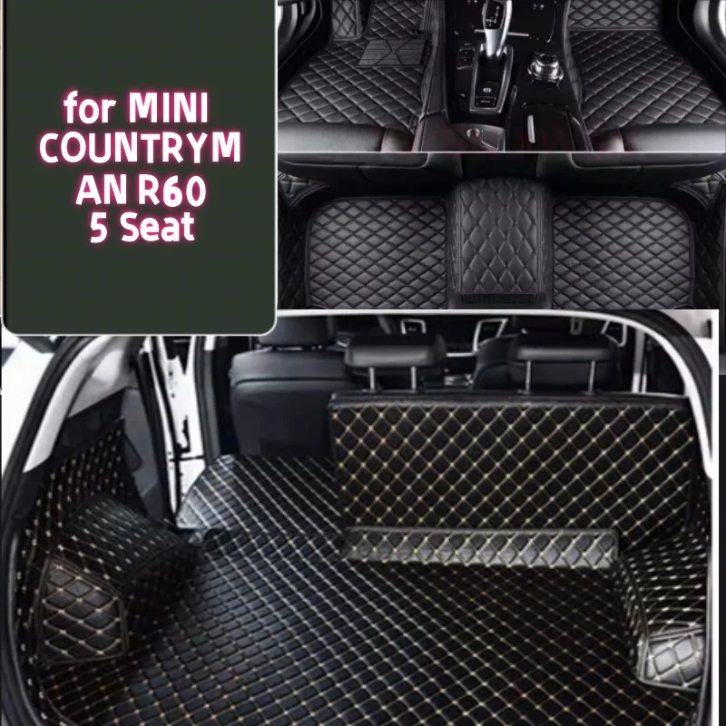 

For MINI COUNTRYMAN R60 5 Seat 2011-16 F60 MINI COUPE R58 CLUBMAN R55 Car Trunk Mat Car Floor Mats Foot Pads Carpet Accessories