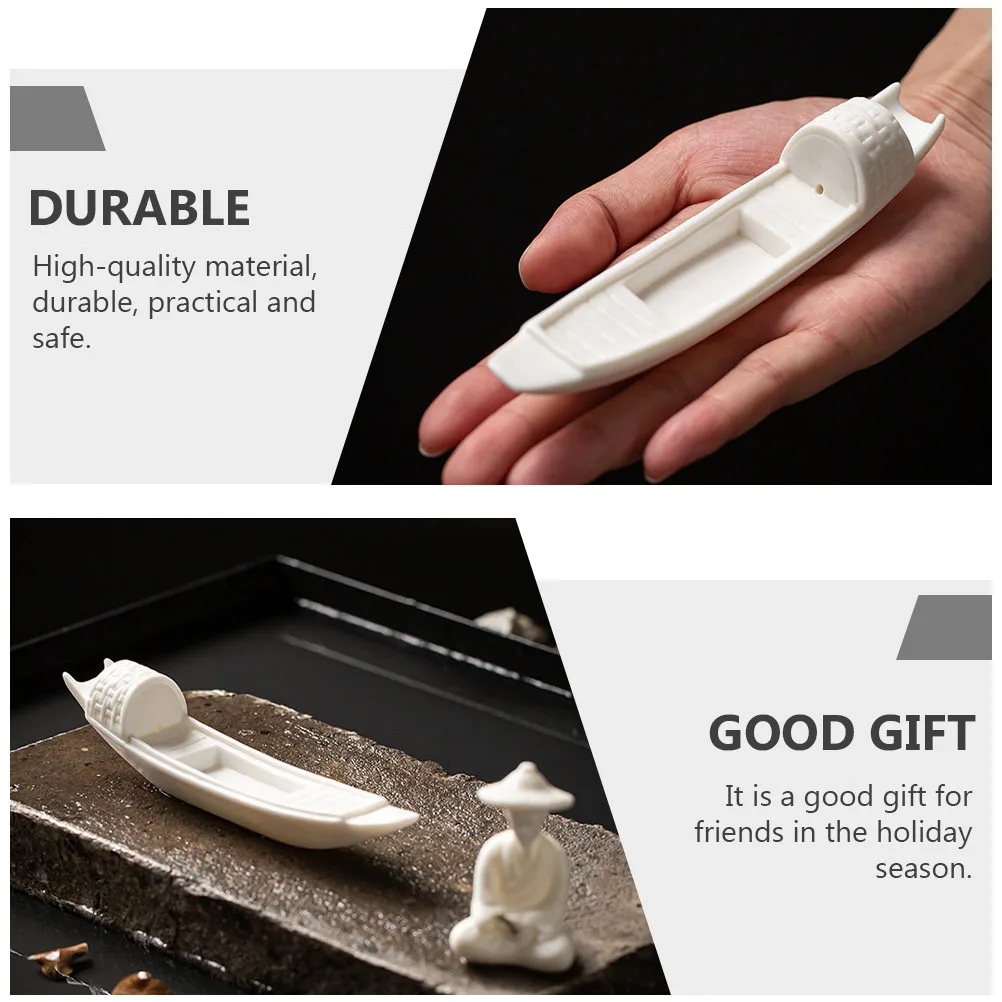 

1Pcs Ancient Fishing Boat Ornament Exquisite Carved Decorative Craft for Home Office Bonsai Aquarium Micro Landscape