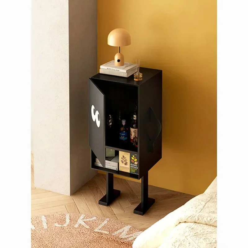 Bedside table designer Tongqu long-footed monster cabinet, entrance bucket cabinet, sofa side , robot metal creative narrow