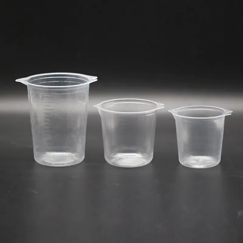 600cc Disposable Rigid Plastic Paint Mixing Cup Container for Automotive Industrial Applications Heavy Duty Mixing Jar