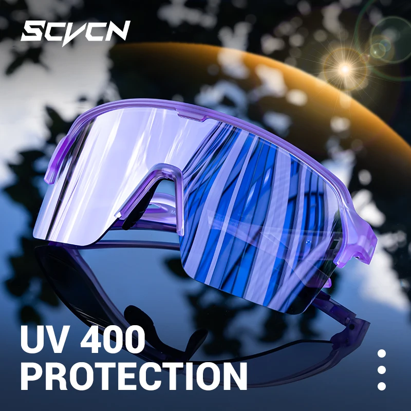 

SCVCN Fashion Cycling Glasses Bike Sunglasses for Men Fashion Mountain Bicycle Road Speed Goggles Eyewear Sports MTB Bike