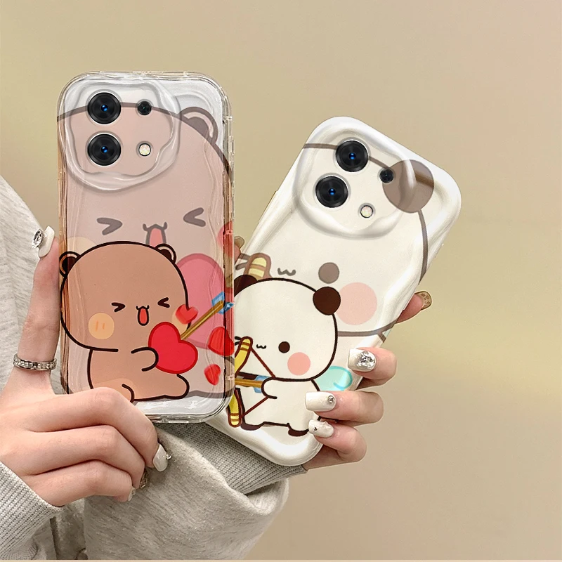 

Lovely Cartoon BUBU DUDU Couple Phone Case For Redmi Note 13 12 11 ProPlus 10 9 Pro 14C 13C 12C 10C A4 K70 Soft Shockproof Cover