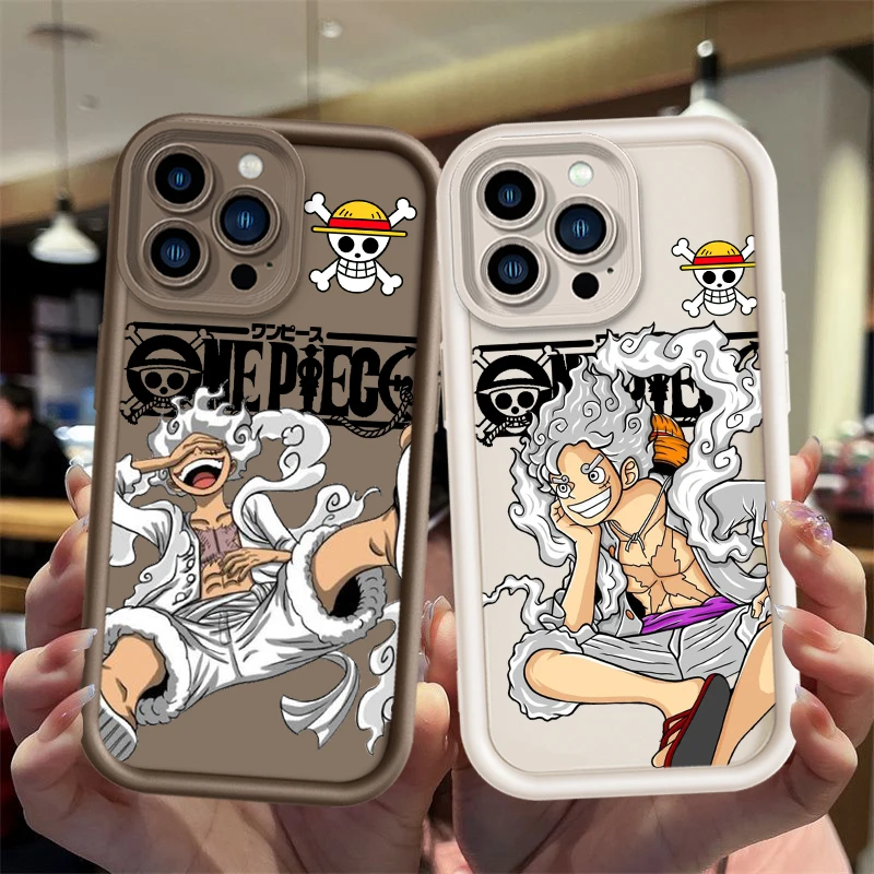 O-One P-Pieces Luffys Anime dla Apple iPhone 15 14 13 12 11 XS XR X 8 7 Pro Max Plus Pro Wstrząsoodporne etui na telefon z miękką drabinką do oczu