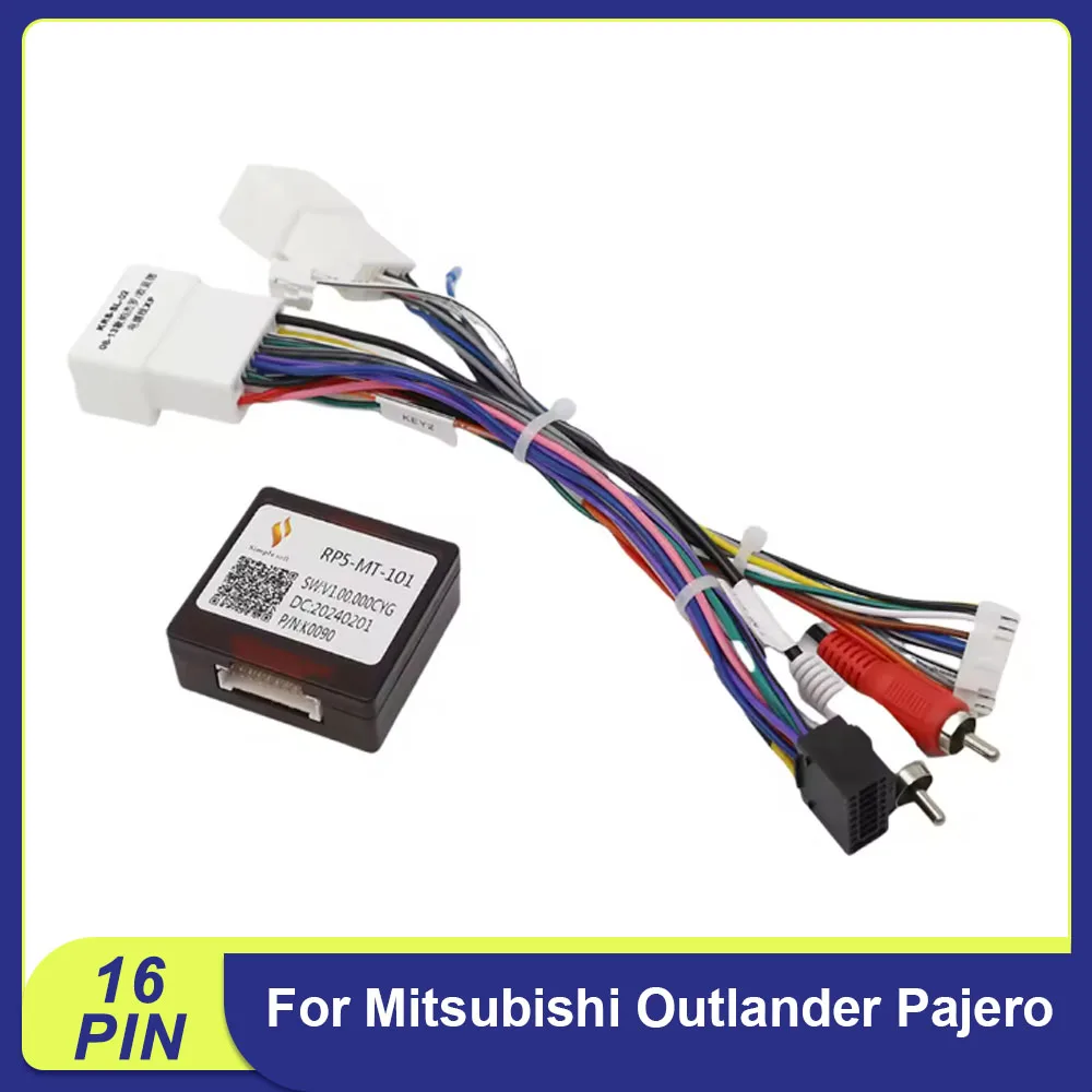 RP5-MT-101 Canbus Decoder Box For Mitsubishi Outlander Pajero 16pin Car Radio Wiring Harness Adapter