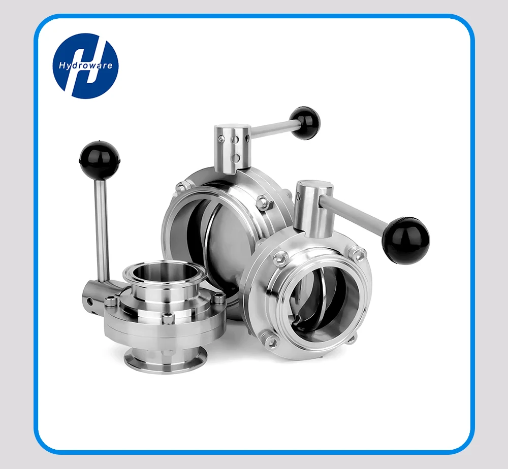 304 Edelstahl Sanitär-Tri-Clamp-Absperrklappe OD 50,5 64 77,5 91 106 119mm Lebensmittelqualität Spiegelpoliert Auslaufsicher für Molkereien – Detail 6