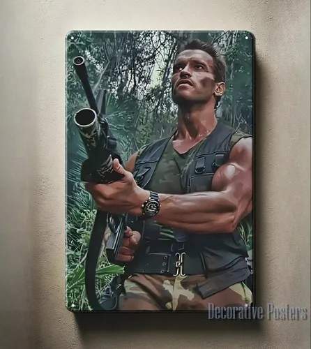 Predator Arnold Schwarzenegger Movie Metal Poster -Collectable Tin Sign-   -aluminum sign