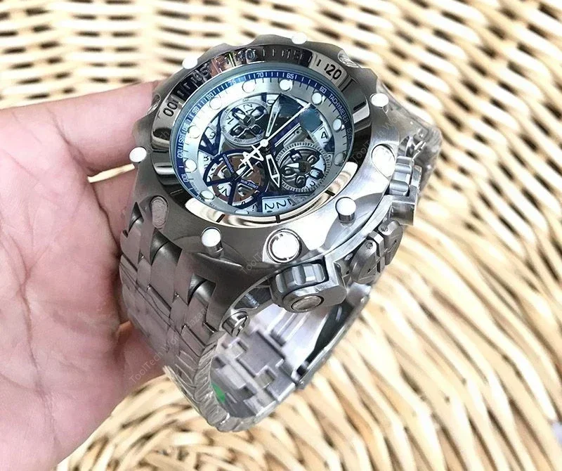 Hollow steel large dial fully automatic non mechanical sports domineering high-end men's watch