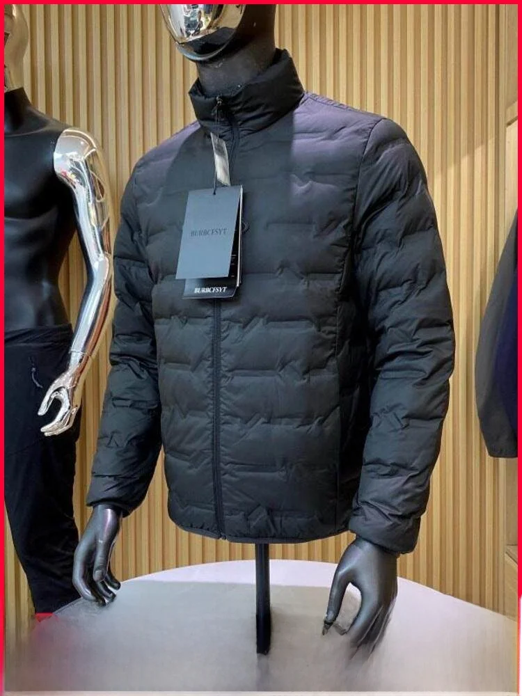 

Men's Outdoor Winter down Jaet Silver Ion Loing Du down Stand Collar Warmth 80 Polyester Fiber Zipper Sle Faionable