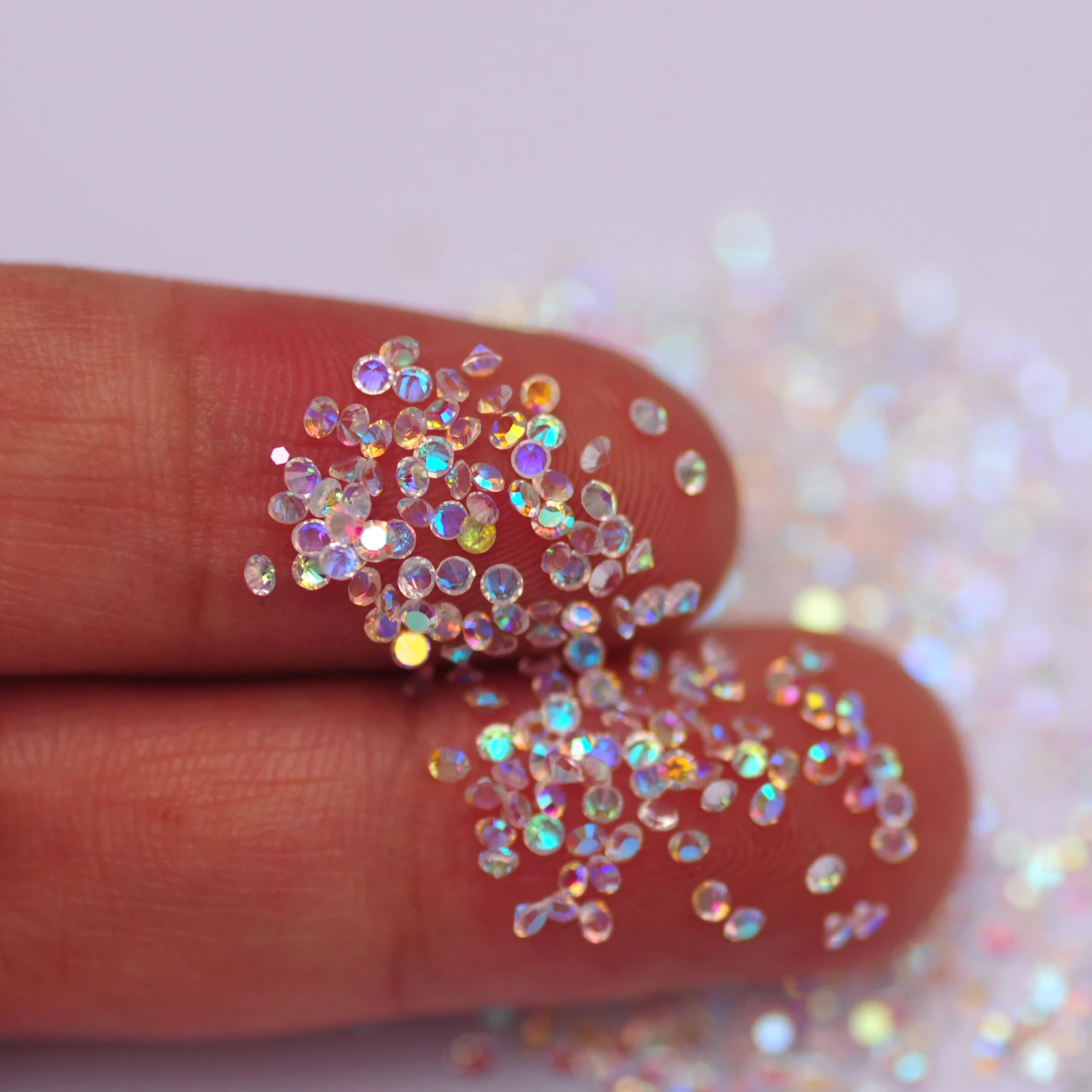 1440 Stück Pixie Nail Art Strass Glitter Maniküre Glas Strass Dekorationen selbst klebende Steine für DIY Bastel zubehör – Detail 1