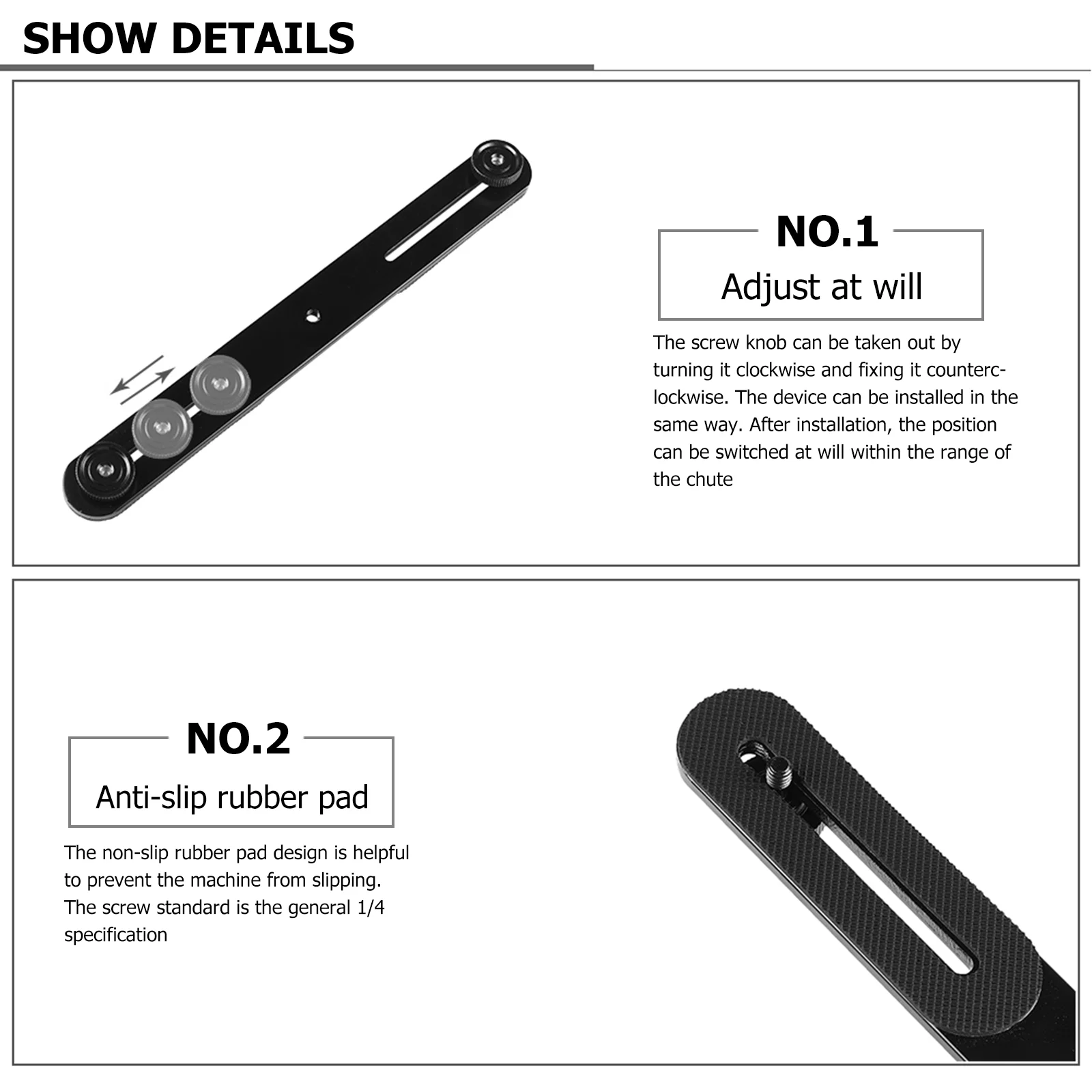 2 PCS Double Head Microphone Stand Flash Hot Shoe Mount Extension Bar Spacing Three-dimensional Dual Aluminum Alloy Bracket for