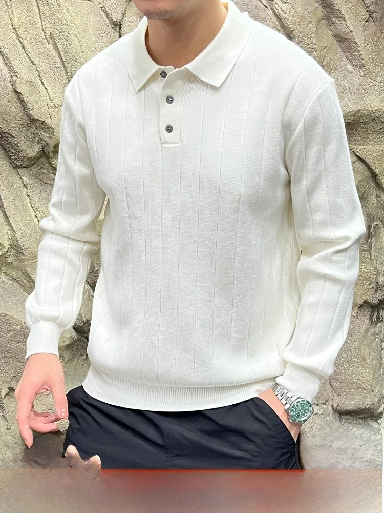 

Italian Sle Knitted Ne Sweater Breathable Original Yarn Lightweight Luxury Series Autumn New Faion Men's Casual Wear