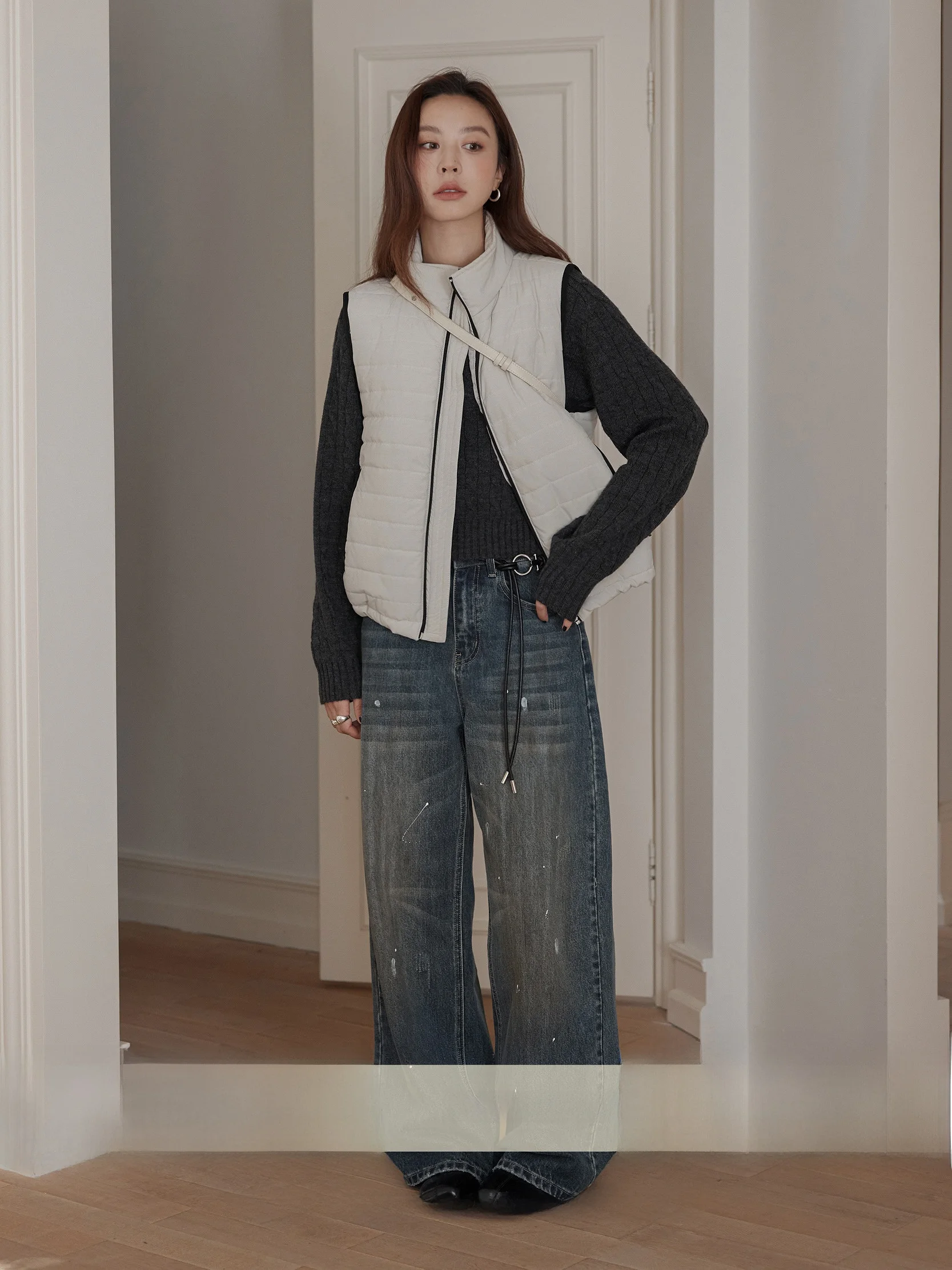 

VNOOK женский хлопковый тюре жилет теплый воротник-стойка осень-зима модная повседневная удобная верхняя одежда пальто