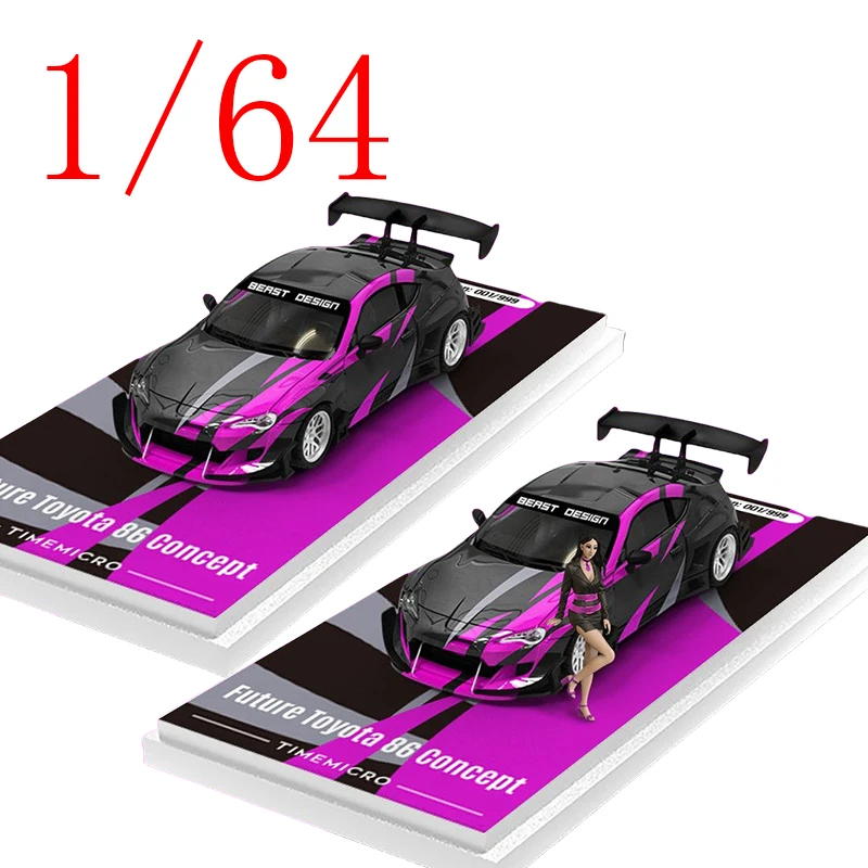 

TimeMicro Diecast 1/64 Scale Toyota Alloy Model Cars Toyota 86 Play Vehicles Toys for Boys Gift Original Box