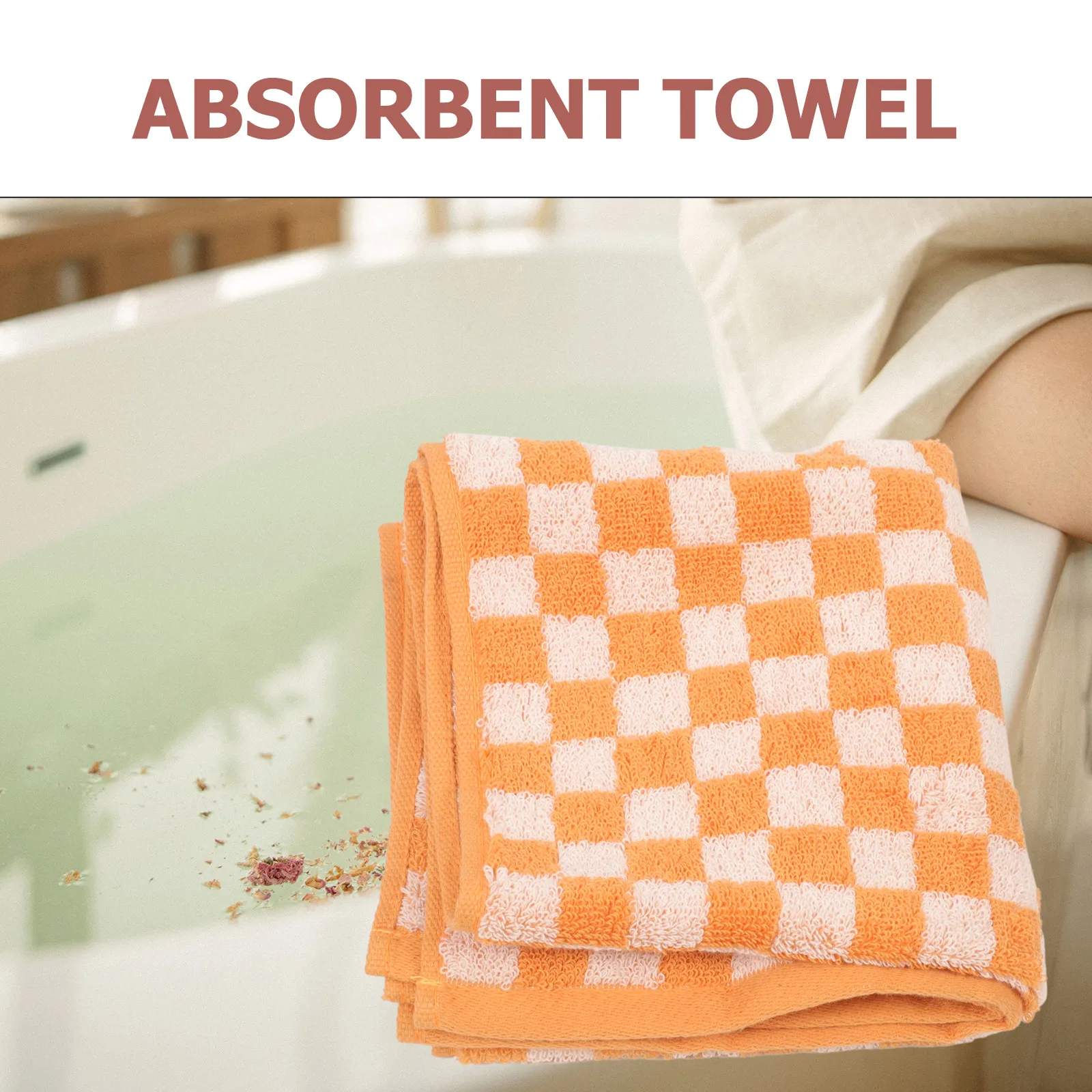 

2pcs Absorbent Face Large Towels Large Adult Cotton Bath Bath Washcloths Towel Washcloths Soft Reusable H Towel