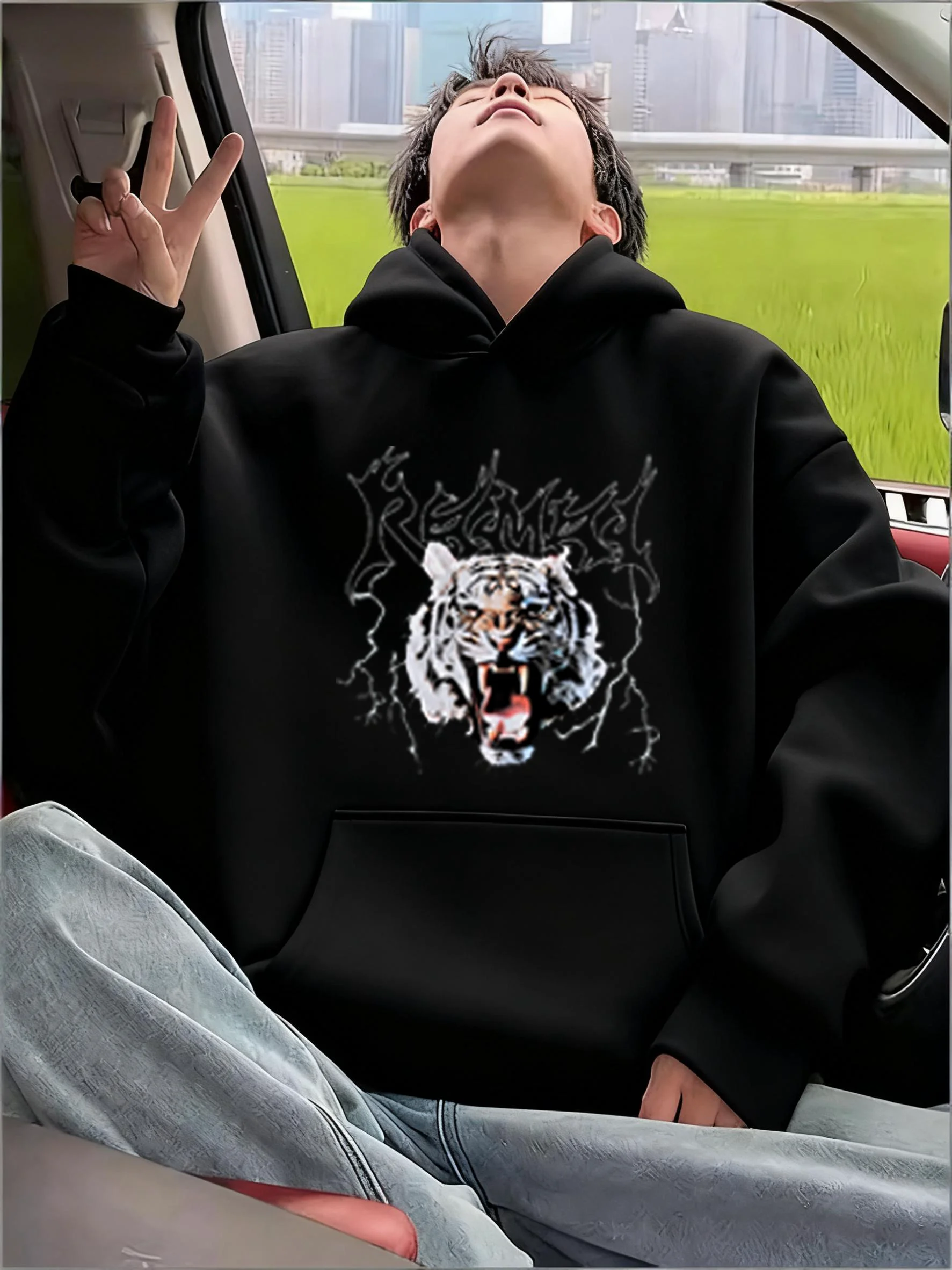 2025 جديد عصري بينيتون شعار طباعة 330 جرام الثقيلة مقنعين البلوز عادية للجنسين schwanger kleidung ropa de maternidad