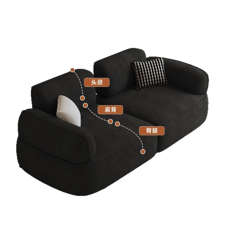 Sofa hotel room small apartment modern light luxury straight row three-person bed and breakfast sofa