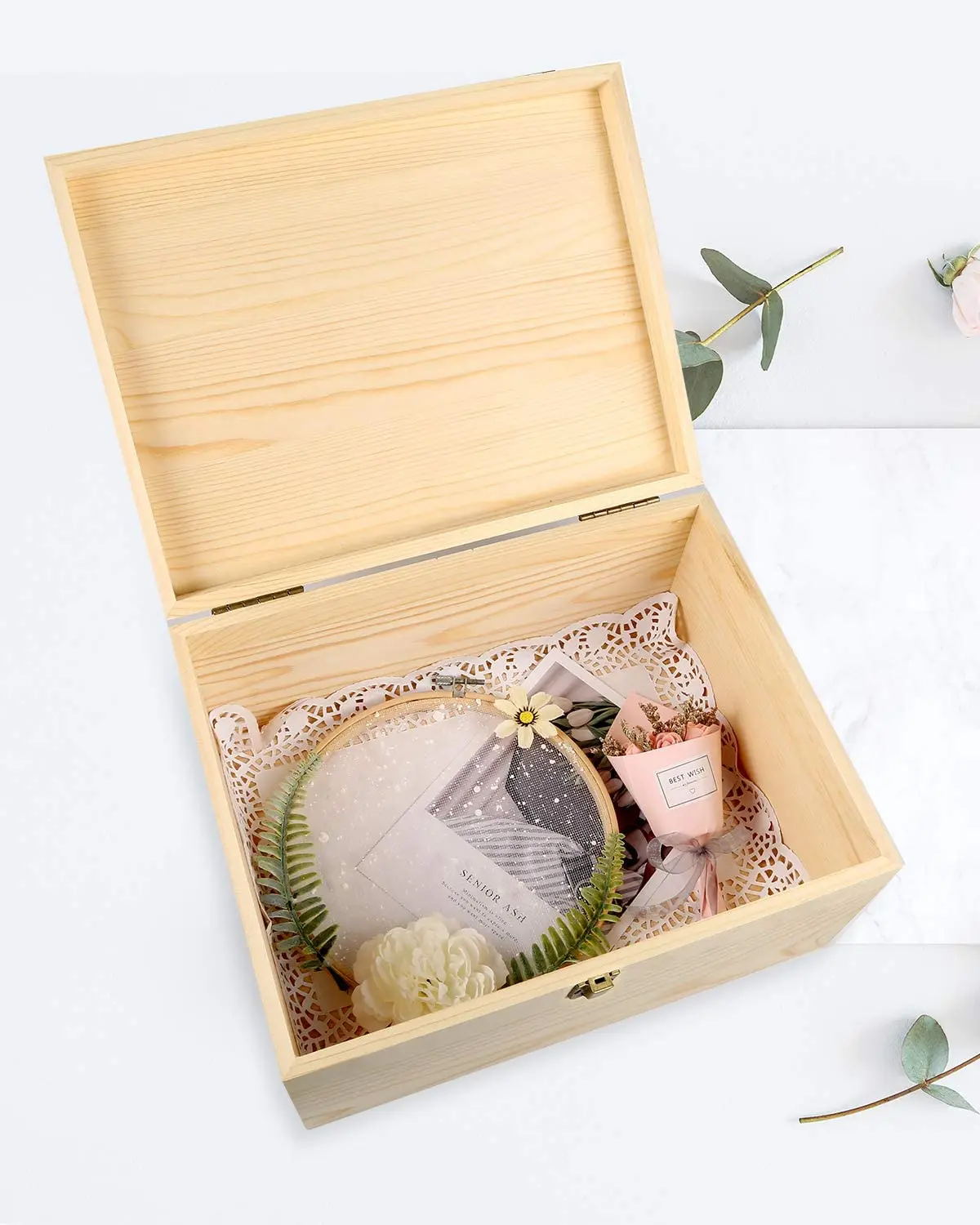 hot saltVintage Unfinished Nordic Wood Crafts, Wooden Decorative Box Small Music Perfume Spice Money Advent Stash Box Gift Boxes