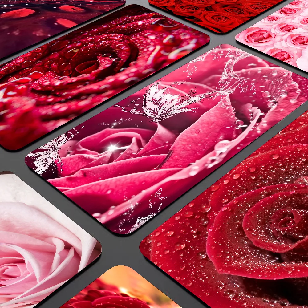 

Rose Flower Fashion Unique Desktop Pad Game Mousepad Size For Customized Mouse Pad For CS GO PUBG