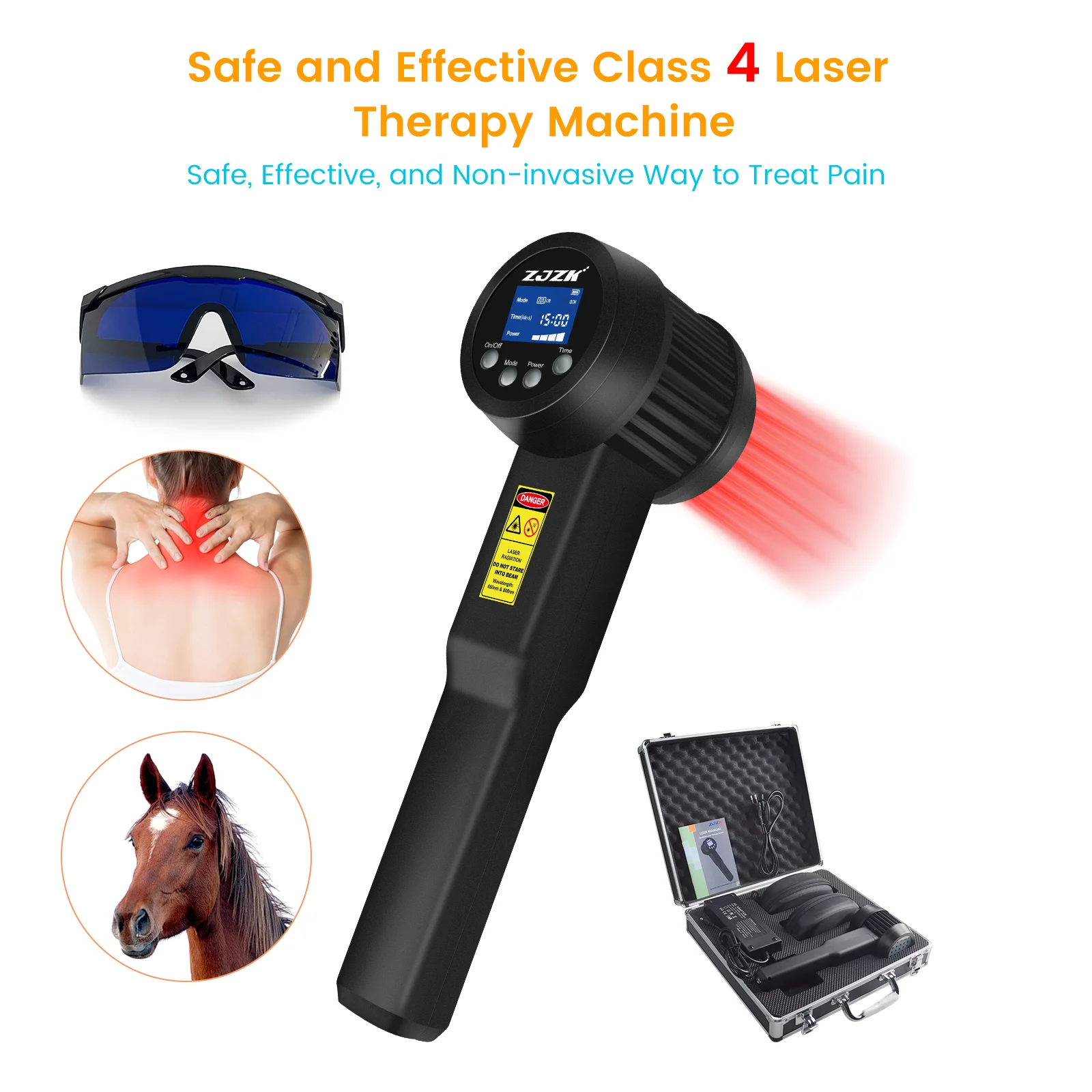 

ZJZK 3W Laser Therapy For Shoulder Injury Class 4 650nmx10diodes+808nmx15diodes Medical Device Incisions Neuralgia Sciatica